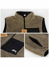 118528 F 1015 STONE Sherpa Reversible Vest - STUSSY - BALAAN 5