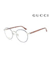 Glasses Frame GG0297OK 004 Round Metal Men Women Glasses - GUCCI - BALAAN.