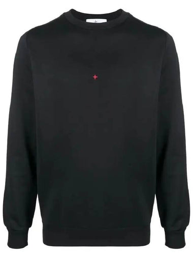 Marina Logo Patch Sweatshirt Black - STONE ISLAND - BALAAN 1