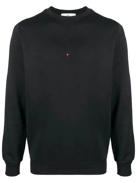 Marina Logo Patch Sweatshirt Black - STONE ISLAND - BALAAN 1