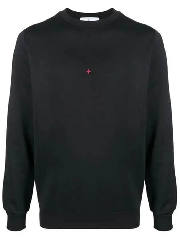 Marina Logo Patch Sweatshirt Black - STONE ISLAND - BALAAN 1