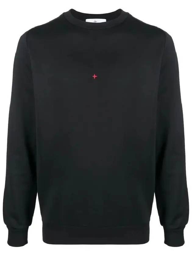 Marina Logo Patch Sweatshirt Black - STONE ISLAND - BALAAN 1