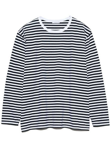 Coolmax Striped Jersey Long Sleeve T Shirt Black White - NANAMICA - BALAAN 1