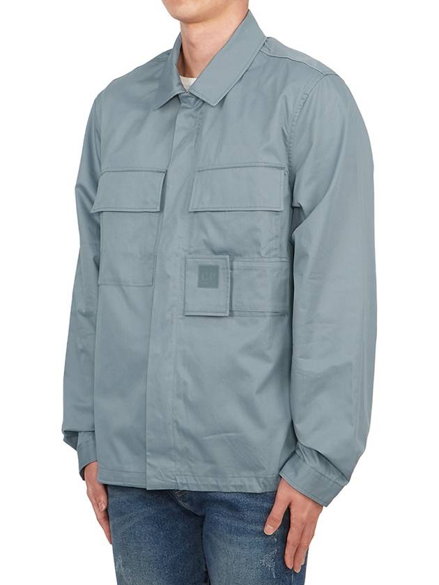 Gabardine Pockets Long Sleeve Shirt Turbulence - CP COMPANY - BALAAN 4