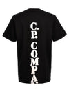 Vertical Lettering Logo Graphic Short Sleeve T-Shirt Black - CP COMPANY - BALAAN 3