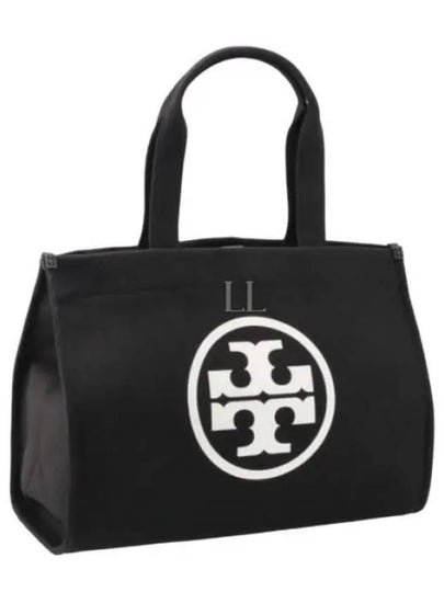 Ella Canvas Large Tote Bag Black - TORY BURCH - BALAAN 2