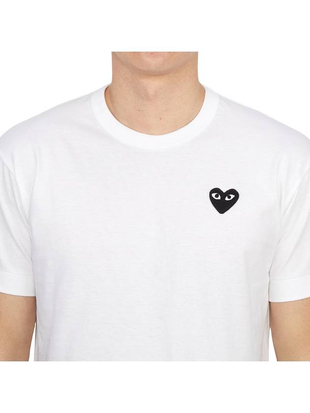 Black Wappen Short Sleeve T-Shirt White - COMME DES GARCONS PLAY - BALAAN 6