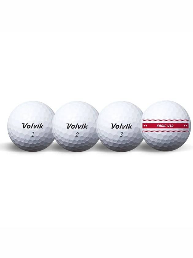 Golf Ball Sonic V10 Soft Track 3 Piece Red 1 Dozen 12 Balls - VOLVIK - BALAAN 8