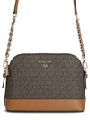 Large Logo Dome Cross Bag Brown - MICHAEL KORS - BALAAN 2