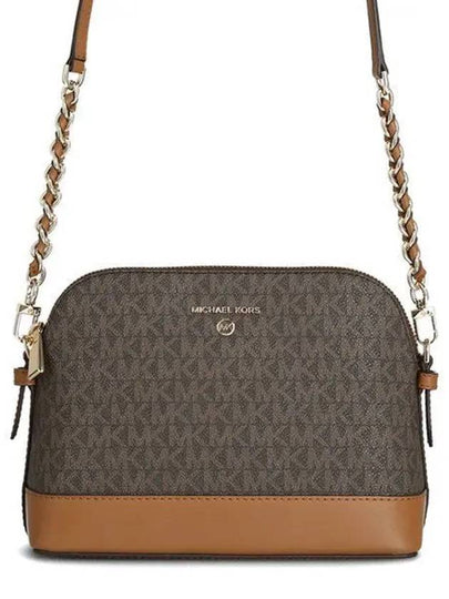 Large Logo Dome Cross Bag Brown - MICHAEL KORS - BALAAN 2