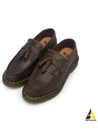 Adrian Crazy Horse Leather Tassel Loafers Dark Brown - DR. MARTENS - BALAAN 2