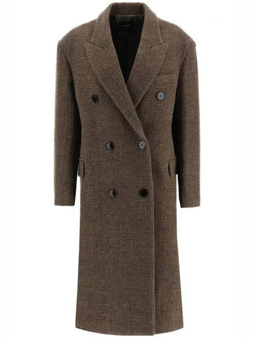 Virgin Wool Single Coat Brown - ISABEL MARANT - BALAAN 1