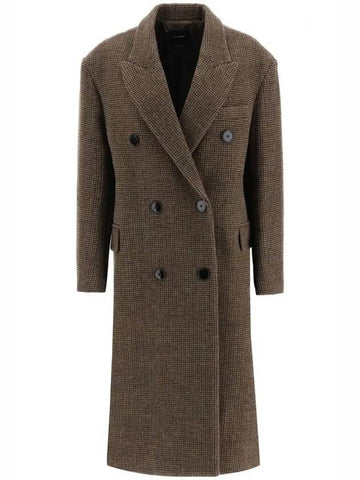 Virgin Wool Double Coat Brown - ISABEL MARANT - BALAAN 1