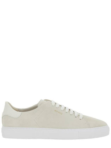 'Clean 90' Beige Low Top Sneakers With Logo Lettering On The Side In Suede Man - AXEL ARIGATO - BALAAN 1