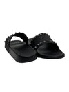 Rockstud Rubber Slippers Black - VALENTINO - BALAAN 4