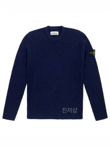 Men s wappen patch marine blue knit 73 15300722 1038504 - STONE ISLAND - BALAAN 1