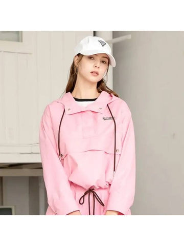 Golf Tennis Colorful Hooded Anorak Jumper Pink - AVAVE - BALAAN 1