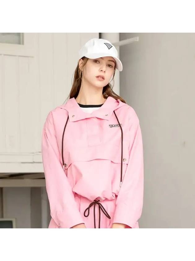 Golf Tennis Colorful Hooded Anorak Jumper Pink - AVAVE - BALAAN 2