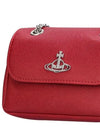 Derby Saffiano Small Shoulder Bag Red - VIVIENNE WESTWOOD - BALAAN 4