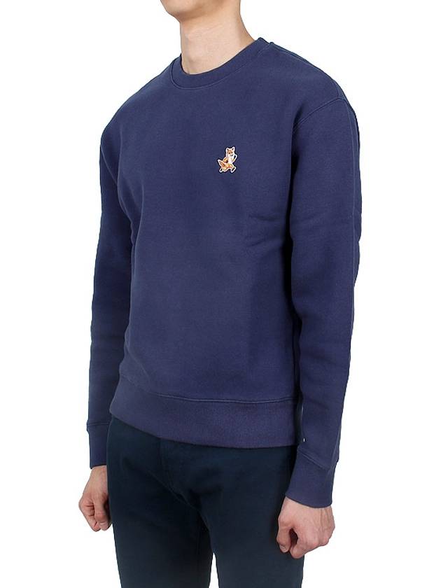 Fox Cotton Sweatshirt Navy - MAISON KITSUNE - BALAAN 4