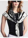 Monogram Infinity Square 90 Scarf Black - LOUIS VUITTON - BALAAN 4