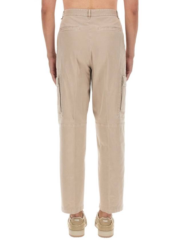 gabardine cargo straight pants beige - FENDI - BALAAN 4