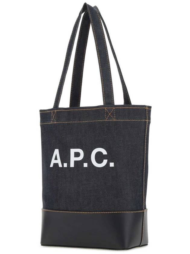 Logo Denim Axel Small Tote Bag Navy - A.P.C. - BALAAN 3