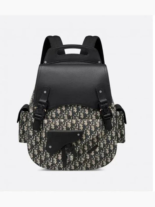 Gallop Maxi Oblique Jacquard Canvas Backpack Beige Black - DIOR - BALAAN 2