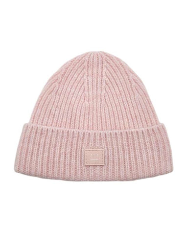 Kids Mini Face Knit Beanie Pink - ACNE STUDIOS - BALAAN 1