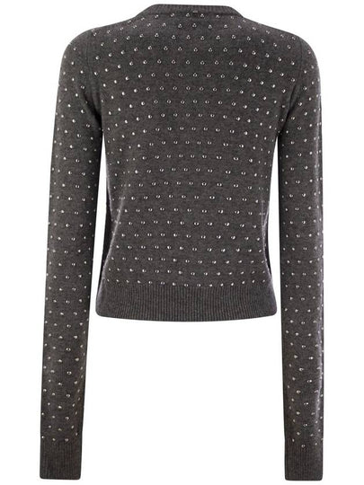 SIERRA - Studded cashmere blend crew-neck sweater - MAX MARA SPORTMAX - BALAAN 2