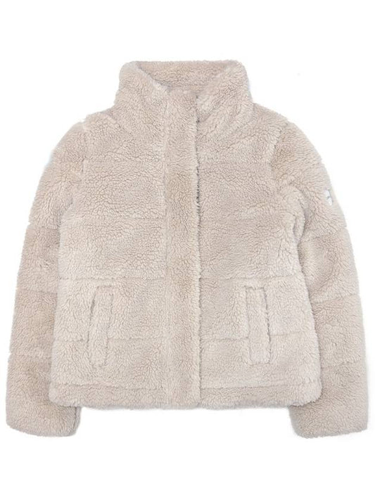 Fleece Sherpa Fur Jacket Beige - CALVIN KLEIN - BALAAN 2