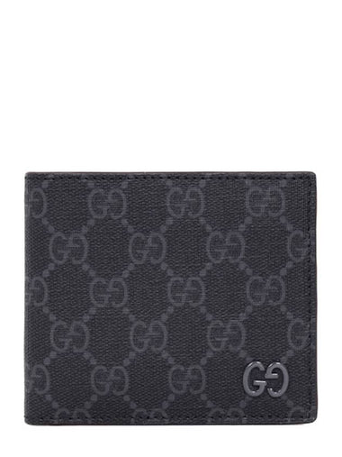 Black GG Supreme Half Wallet 768243 FADMR 1050 00059 - GUCCI - BALAAN 1