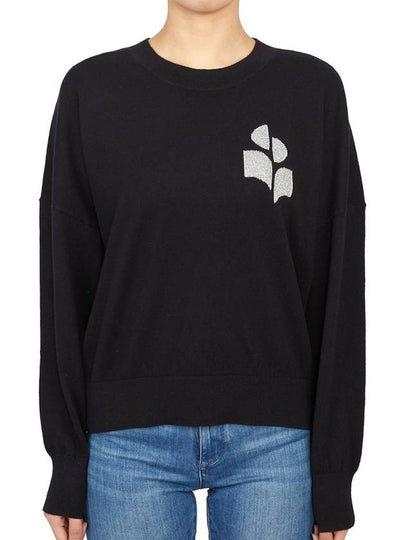 Marisans Crew Neck Wool Knit Top Black - ISABEL MARANT - BALAAN 2