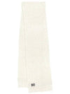 Intarsia Logo Wool Cashmere Muffler White - MIU MIU - BALAAN 3