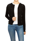 Grolla Ballerina Motif Silk Wool Cardigan Black - MAX MARA - BALAAN 6