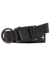 Logo Buckle Belt Black - STONE ISLAND - BALAAN 1