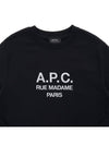 Rufus Embroidery Logo Sweatshirt Black - A.P.C. - BALAAN 4