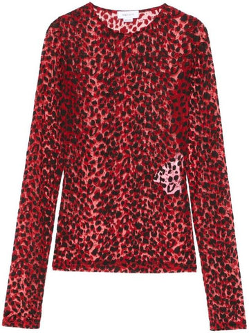 Alexander McQueen Semi-Sheer Leopard Print Top - ALEXANDER MCQUEEN - BALAAN 1