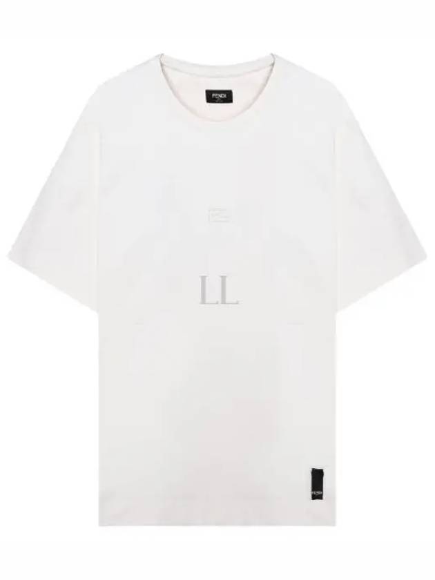 Logo Cotton Short Sleeve T-Shirt White - FENDI - BALAAN 2