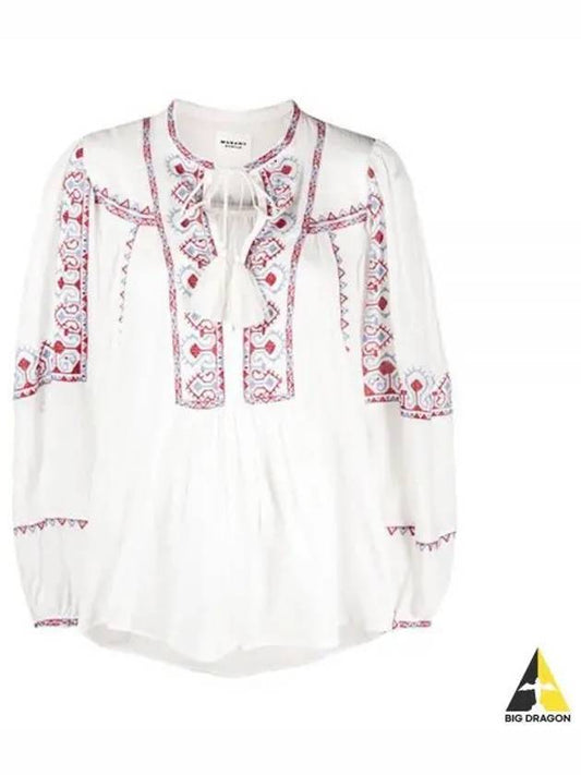 Kiledia Embroidery Blouse White - ISABEL MARANT - BALAAN 2