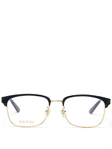 Eyewear Demo Square Sunglasses Black Gold - GUCCI - BALAAN 1