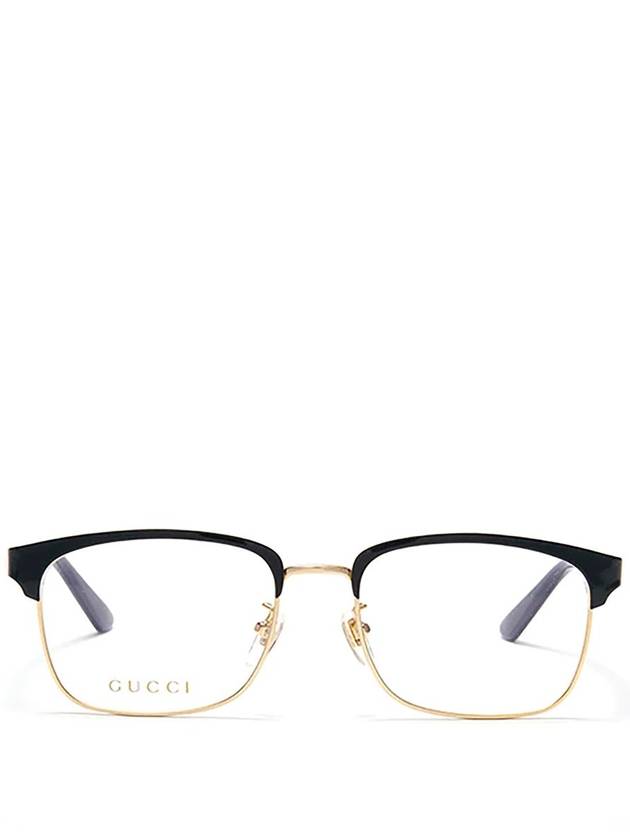 Eyewear Demo Square Eyeglasses Black Gold - GUCCI - BALAAN 1