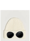 Signature Goggles Wool Beanie White - CP COMPANY - BALAAN 2