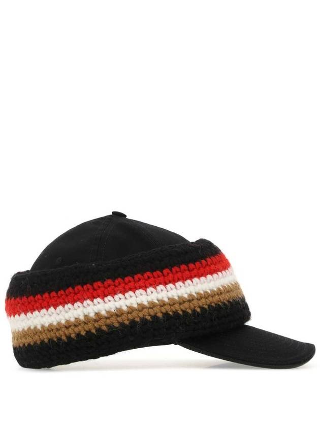 Knit Hairband Ball Cap Black - BURBERRY - BALAAN 3