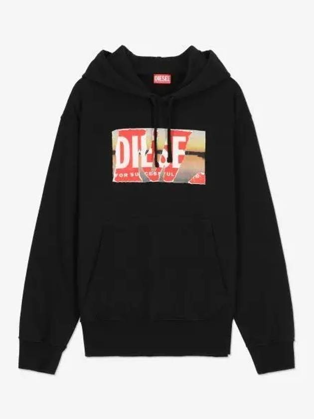 Logo Drawstring Hoodie A112580EJAA - DIESEL - BALAAN 2