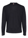 Men's Jersey Stitch V-Neck Cardigan Navy - THOM BROWNE - BALAAN 3