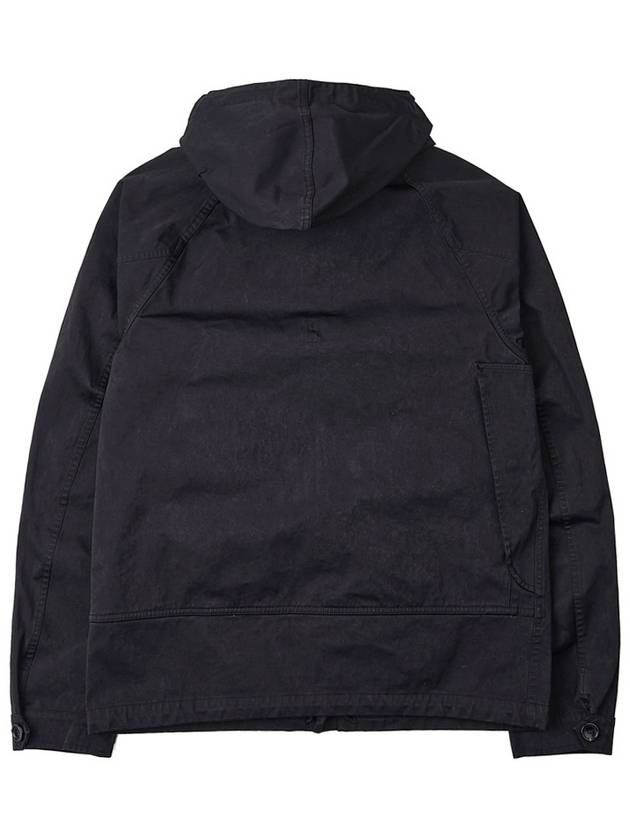 Garment Dye Zip-Up Hooded Jacket Black - TEN C - BALAAN 3