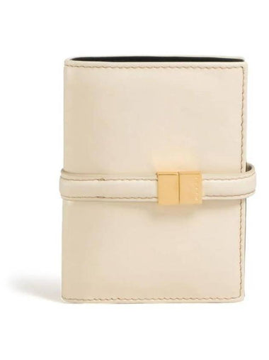 Prisma Flap Leather Bicycle Wallet Neutral - MARNI - BALAAN 1