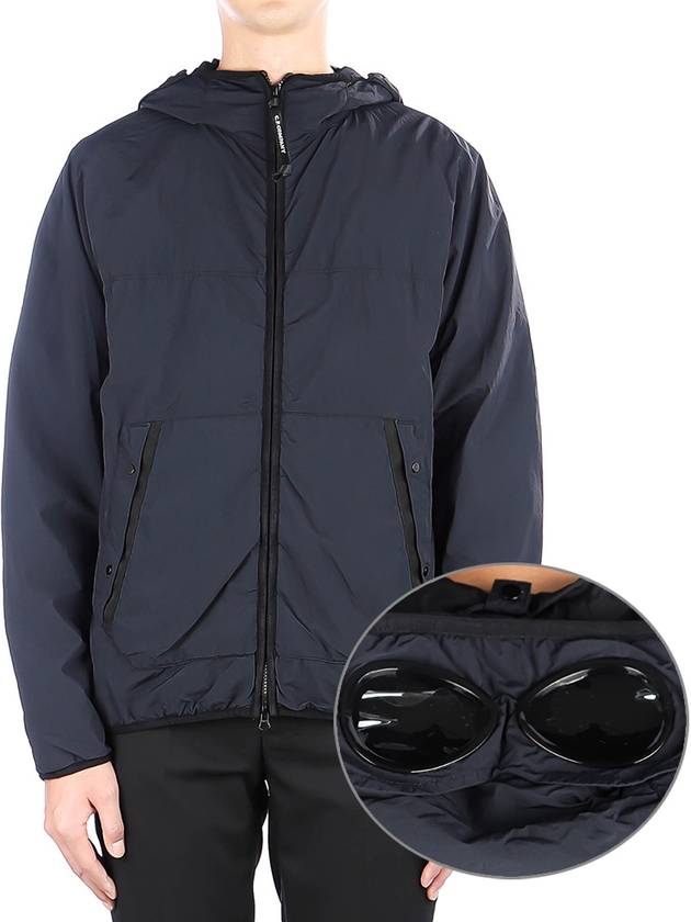 Goggles Polyamide Hooded Jacket Navy - CP COMPANY - BALAAN 2