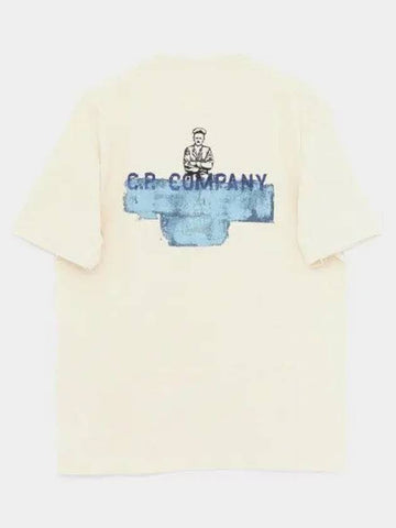 CP Company logo back print short sleeve men s t shirt 16CMTS275A 110094W 1051076 - CP COMPANY - BALAAN 1